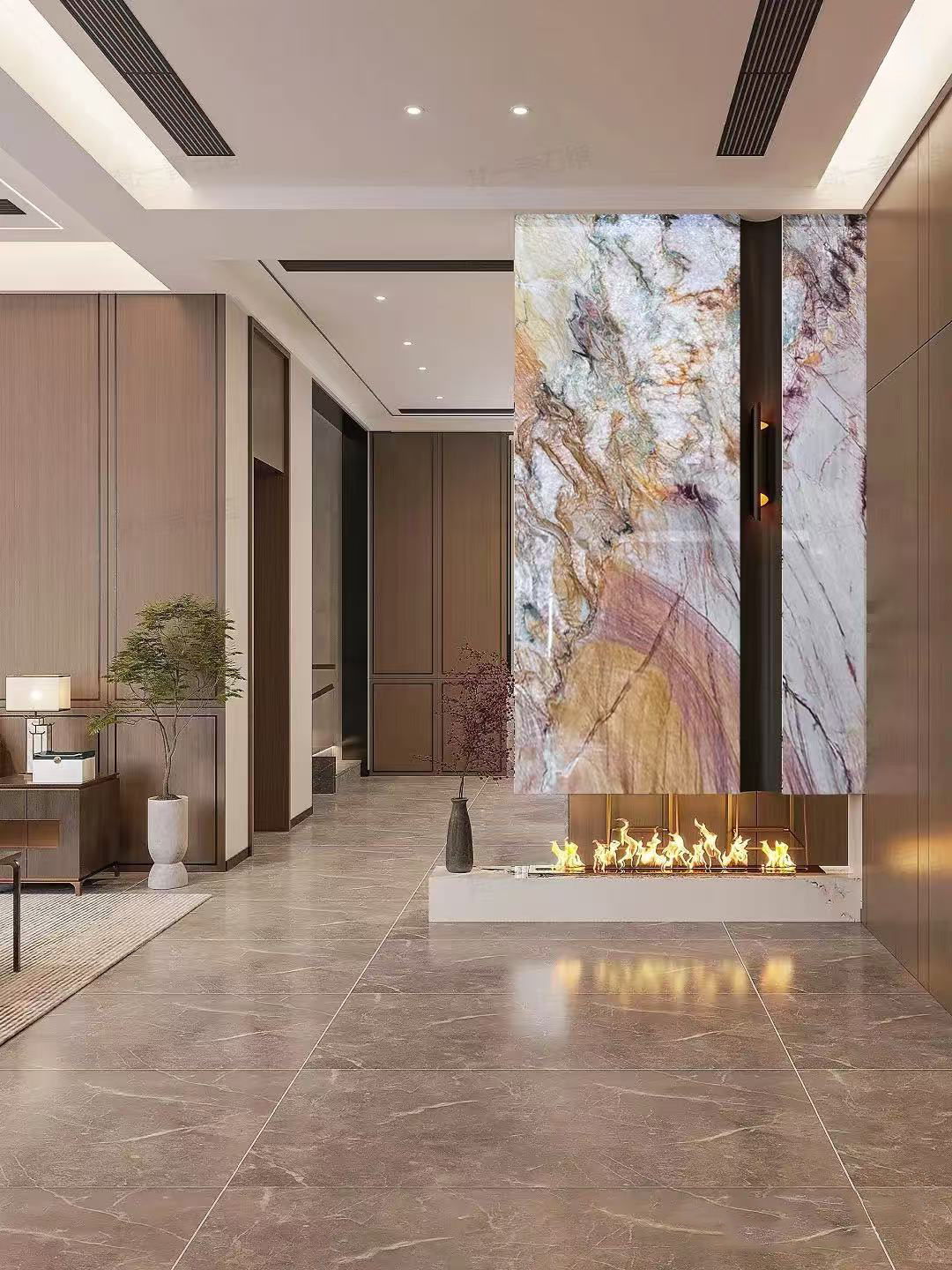 Quartzite stone in Sol De Rio as a feature wall. Sourced from Attila's Natural Stone